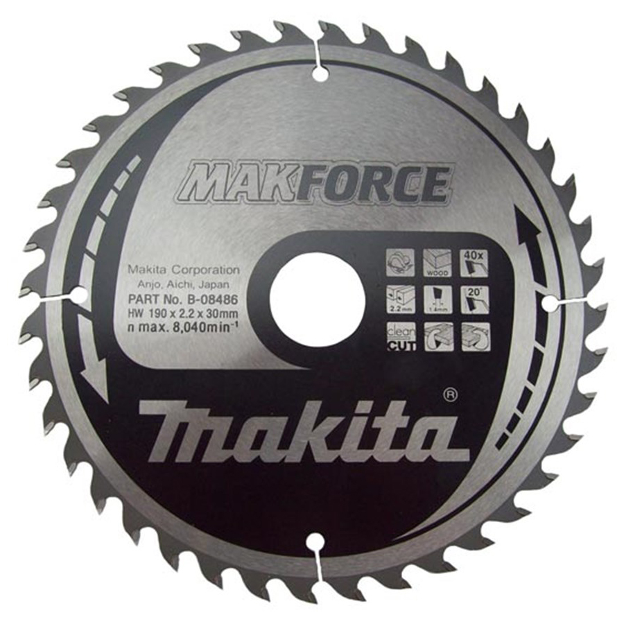 Пильный диск MAKForce 190x30 мм 40 зубьев Makita (B-08486)