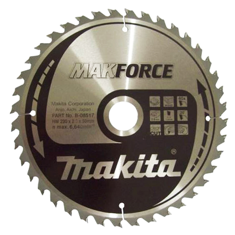 Диск пильний по деревині MAKForce 230x30 мм 40Т Makita (B-08517)
