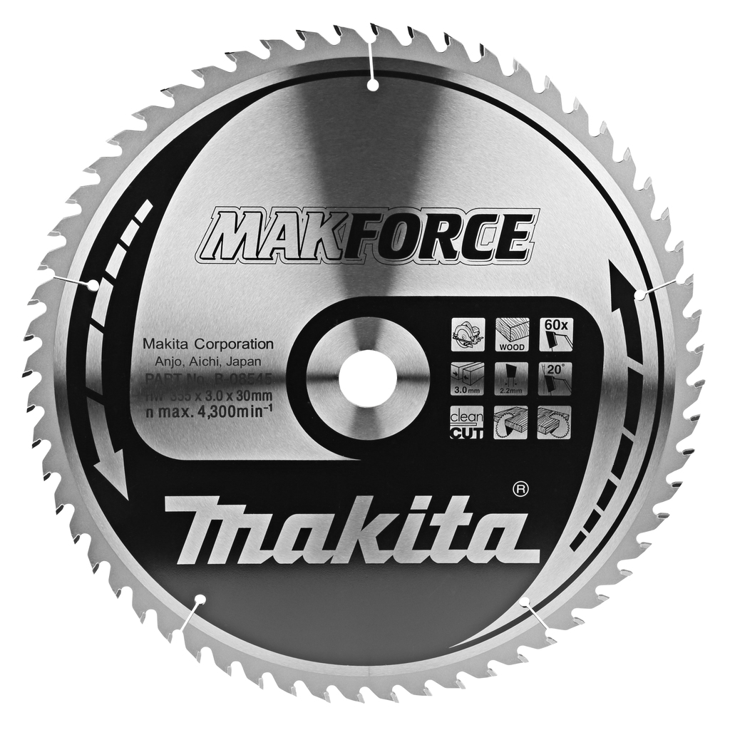 Пиляльний диск Makita MAKForce: дерево 355 мм 60 зубів (B-08545) Пиляльний диск Makita MAKForce: дерево 355 мм 60 зубів (B-08545)