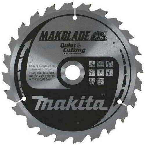 Пильный диск Makita MAKBlade Plus 190 мм 24 зубьев (B-08604)