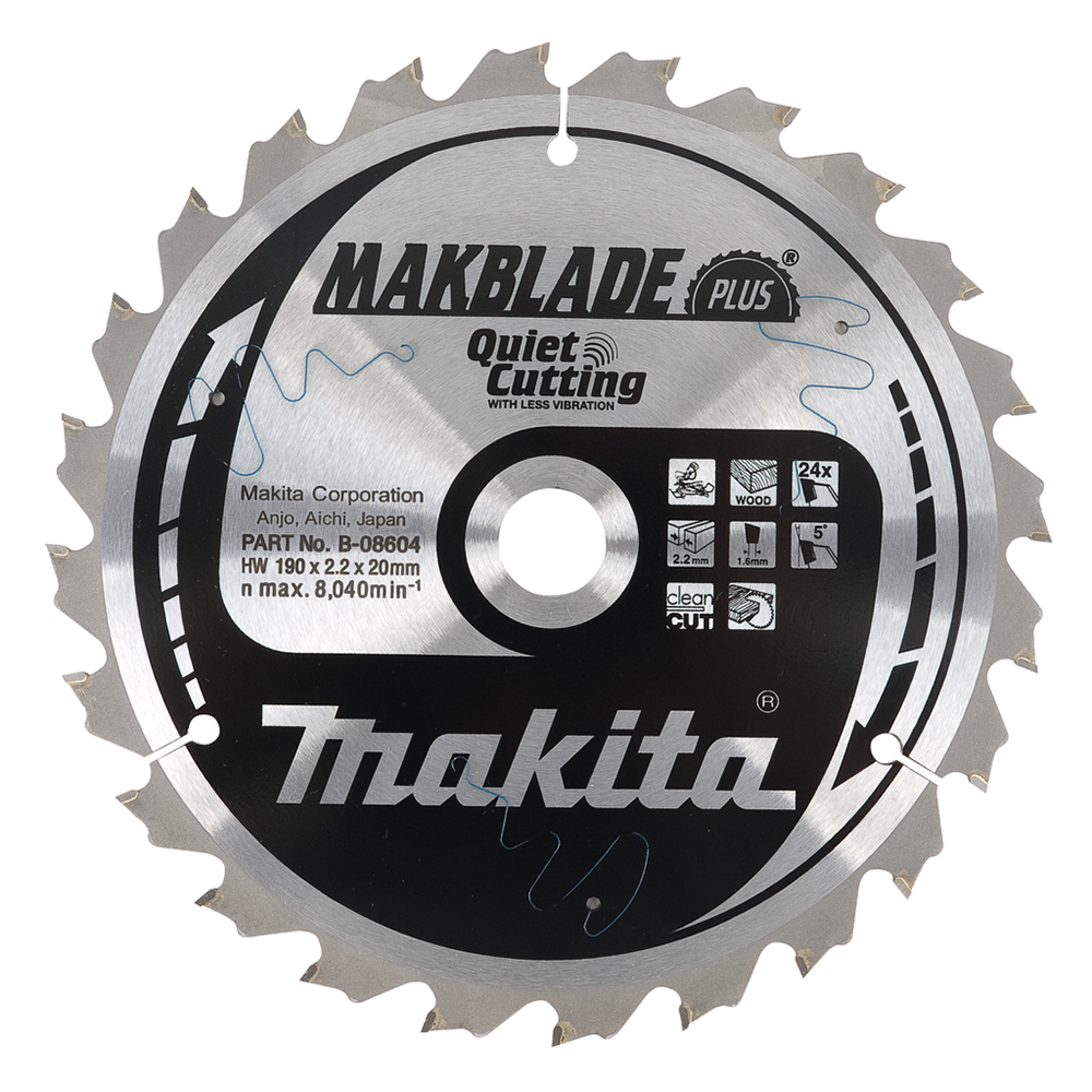 Пилялний диск Makita MAKBlade Plus: дерево 190 мм 24 зубів (B-08604) Пилялний диск Makita MAKBlade Plus: дерево 190 мм 24 зубів (B-08604)