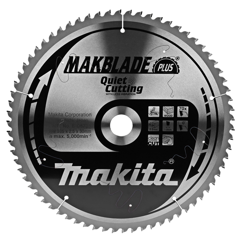 Пиляльний диск Makita MAKBlade Plus: дерево 305 мм 70 зубів (B-08735) Пиляльний диск Makita MAKBlade Plus: дерево 305 мм 70 зубів (B-08735)