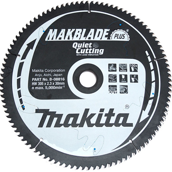 Пильный диск Makita MAKBlade Plus 305 мм 100 зубьев (B-08816)