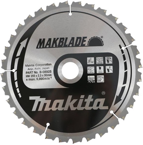 Пильный диск Makita MAKBlade 255 мм 32 зуба (B-08925)