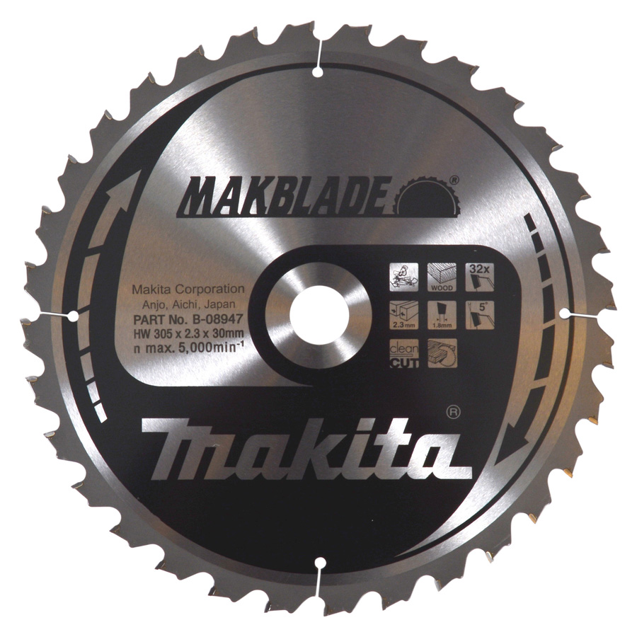 Пильний диск Makita MAKBlade 305 мм 32 зуба (B-08947)