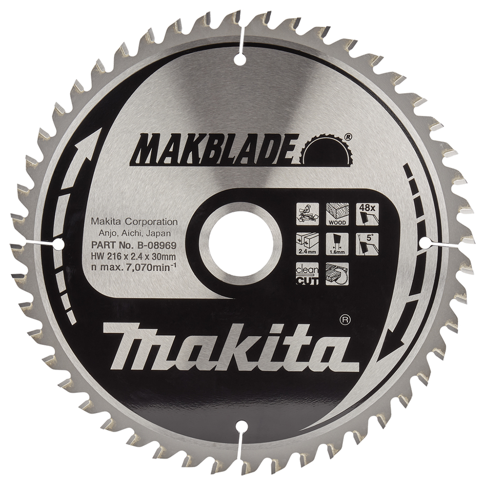 Диск пильний по деревині MAKBlade 216x30 48T Makita (B-08969)