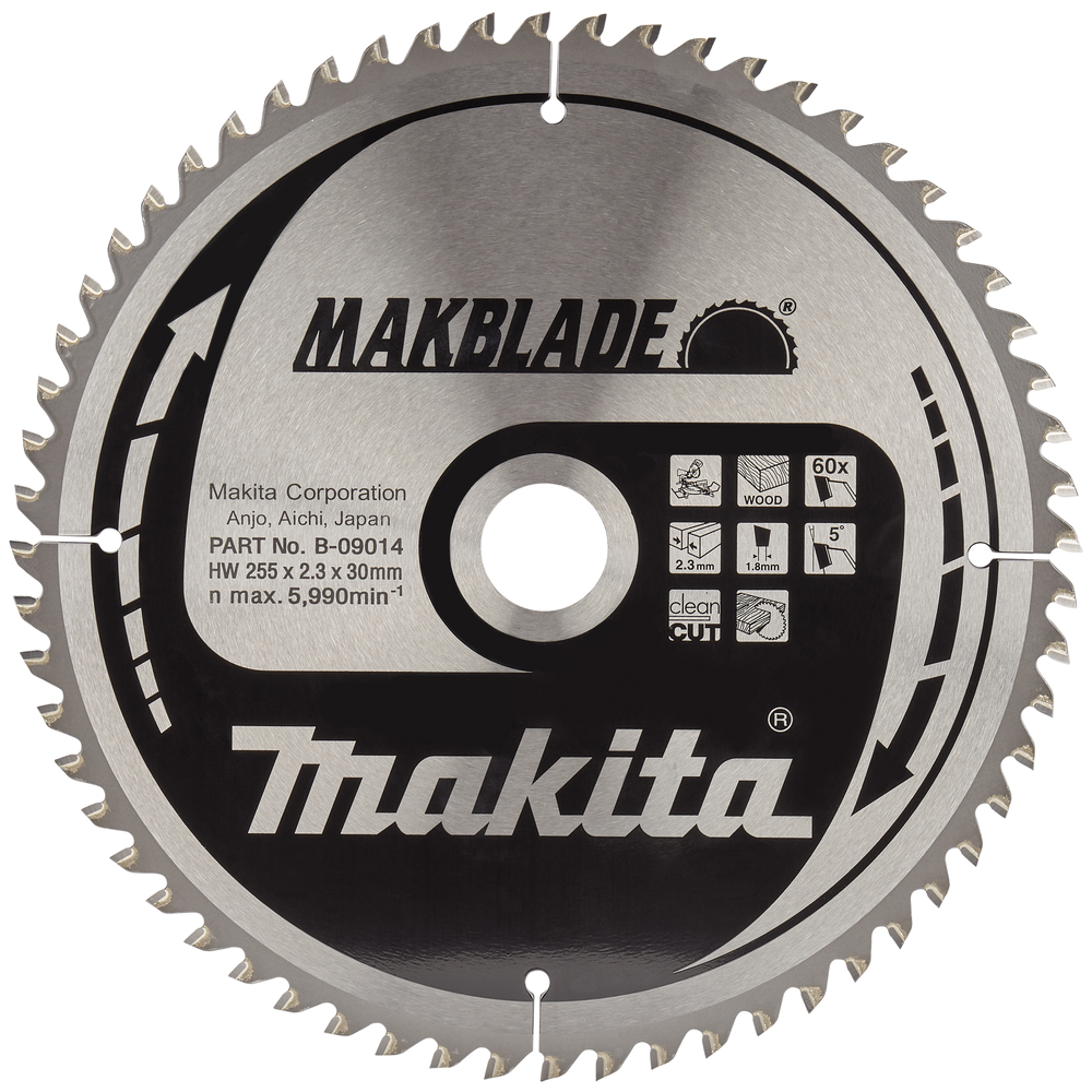 Пиляльний диск Makita MAKBlade: дерево 255x30 60T (B-09014) Пиляльний диск Makita MAKBlade: дерево 255x30 60T (B-09014)