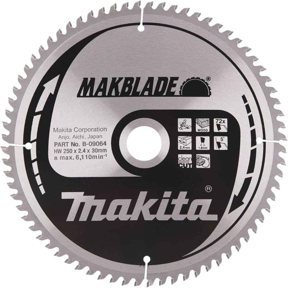 Пиляльний диск MAKBlade: дерево 250x30 72T Makita (B-09064) Пиляльний диск MAKBlade: дерево 250x30 72T Makita (B-09064)