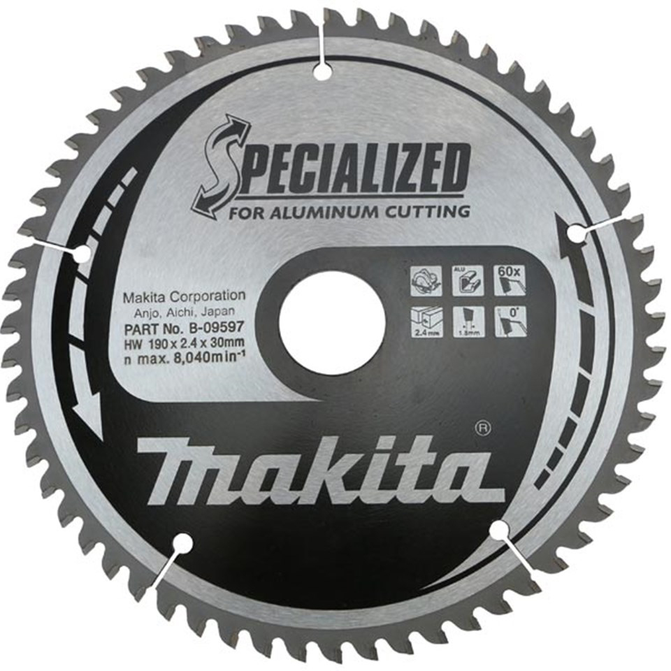 Пильный диск Makita для алюминия 190х30 мм 60 зубьев (B-09597)