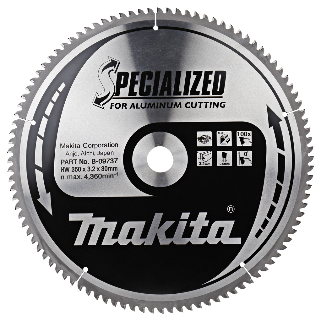 Купить Пильный диск Makita по алюминию SPECIALIZED 350х30 мм 100 зубьев .