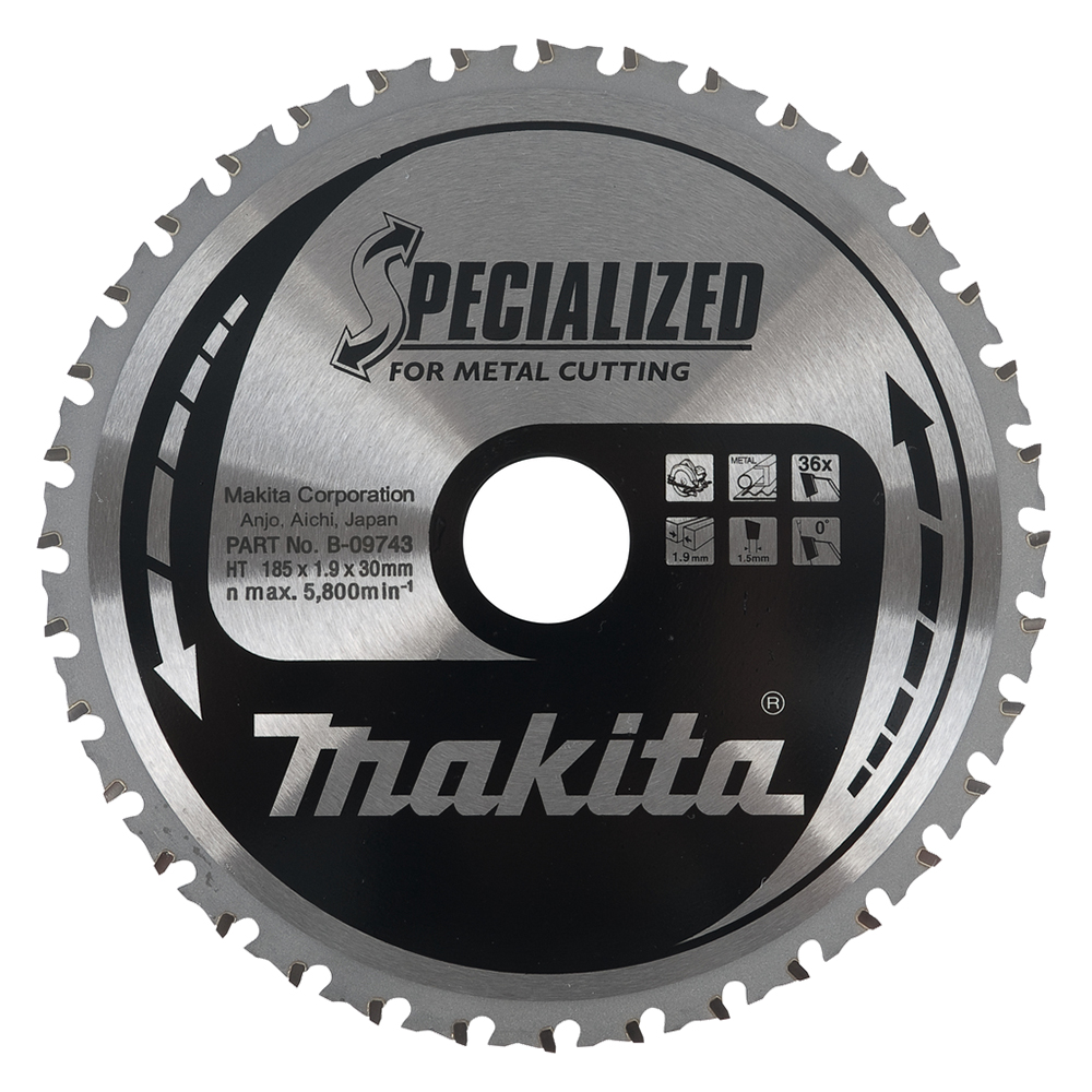 Пиляльний диск Makita SPECIALIZED: сталь 185х30мм 36 зубів (B-09743) Пиляльний диск Makita SPECIALIZED: сталь 185х30мм 36 зубів (B-09743)