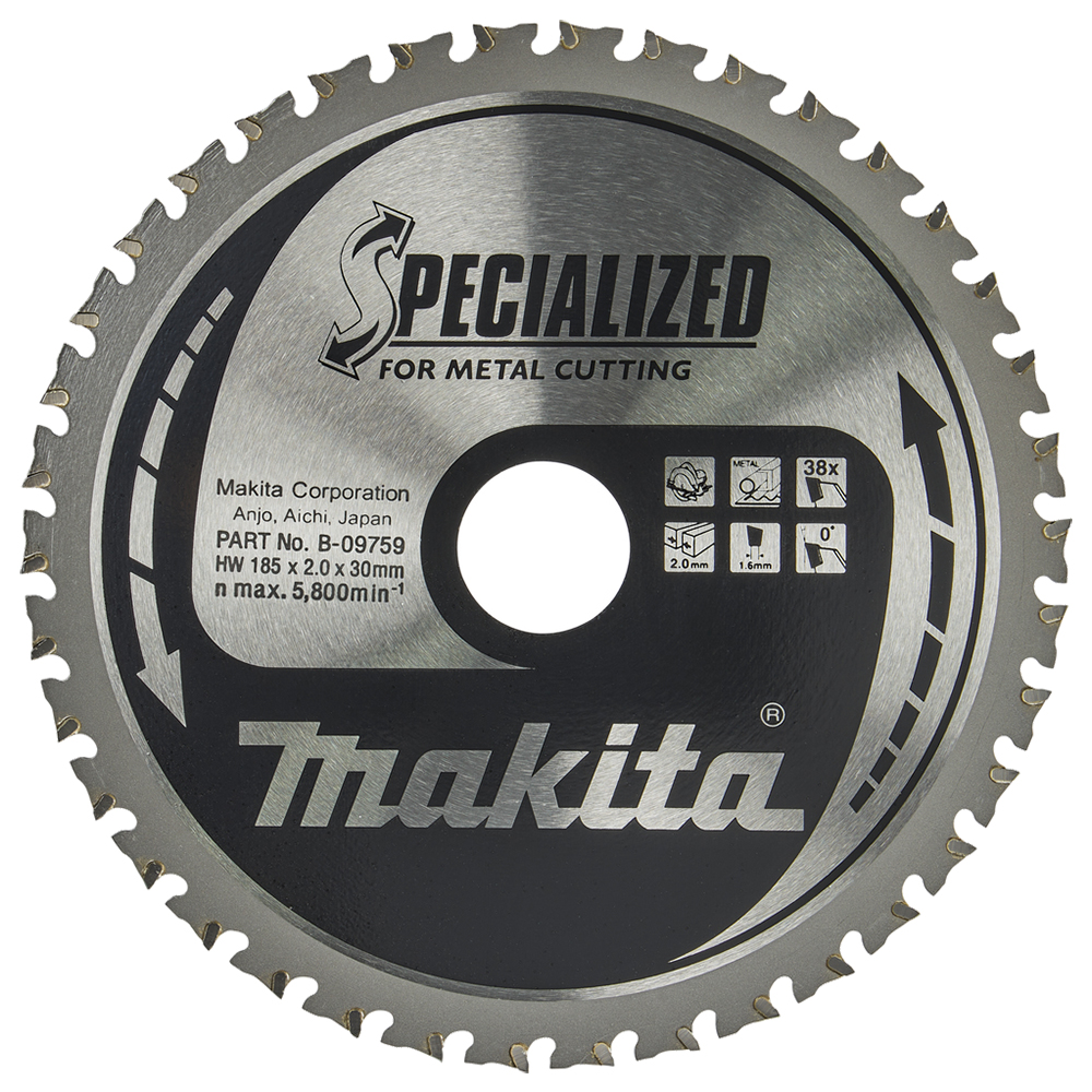 Пиляльний диск Makita SPECIALIZED: сталь 185х30 мм 38 зубів (B-09759) Пиляльний диск Makita SPECIALIZED: сталь 185х30 мм 38 зубів (B-09759)