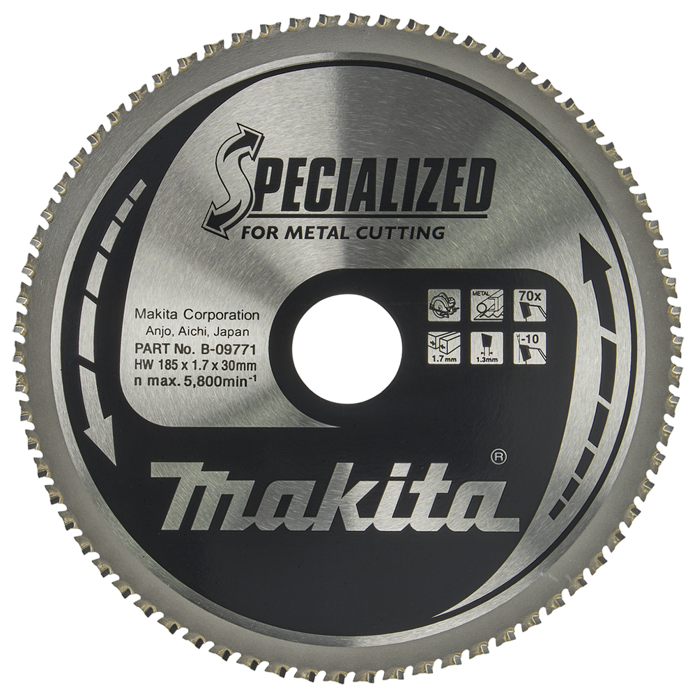 Пиляльний диск Makita SPECIALIZED: сталь 185х30 мм 70 зубів (B-09771) Пиляльний диск Makita SPECIALIZED: сталь 185х30 мм 70 зубів (B-09771)