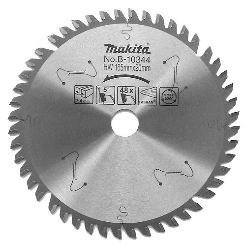 Пильный диск по акриловому камню 165x20 мм 48 зубьев Makita (B-10344)
