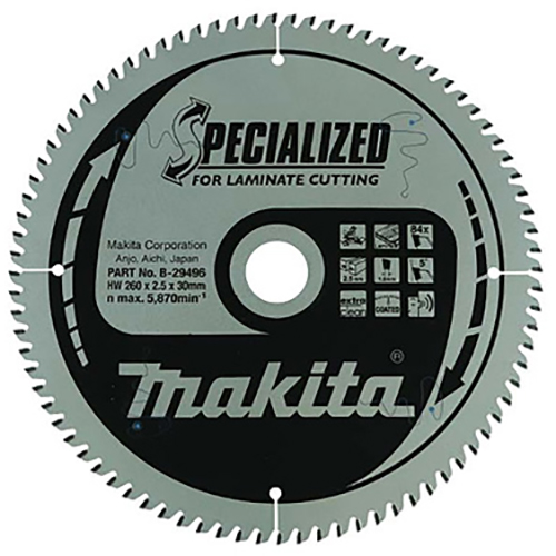 Пильный диск Makita TCT для ламината 260х30 мм  84T (B-29496)
