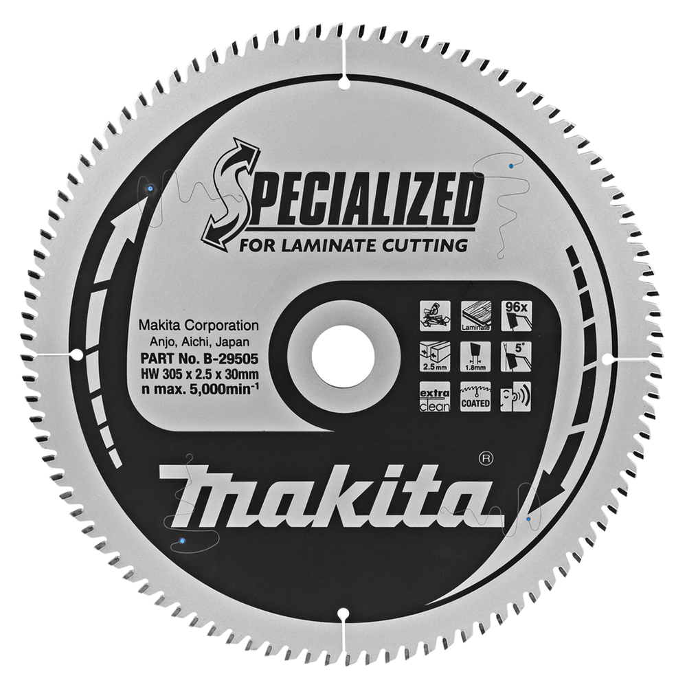 Пиляльний диск Makita TCT: ламінат 305х30 мм 96T (B-29505) Пиляльний диск Makita TCT: ламінат 305х30 мм 96T (B-29505)