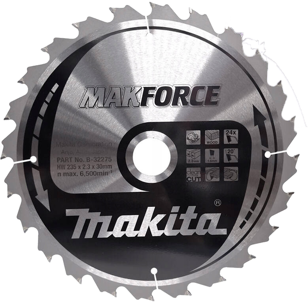 Пиляльний диск по деревині MAKForce 235x30 мм 24T Makita (B-32275) Пиляльний диск по деревині MAKForce 235x30 мм 24T Makita (B-32275)