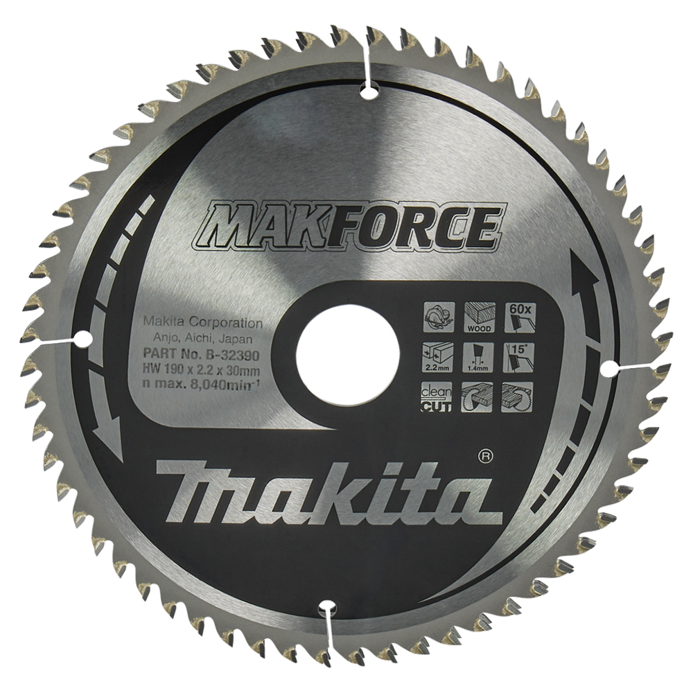 Пильний диск Makita MAKForce 190 мм 60 зубів (B-32390)