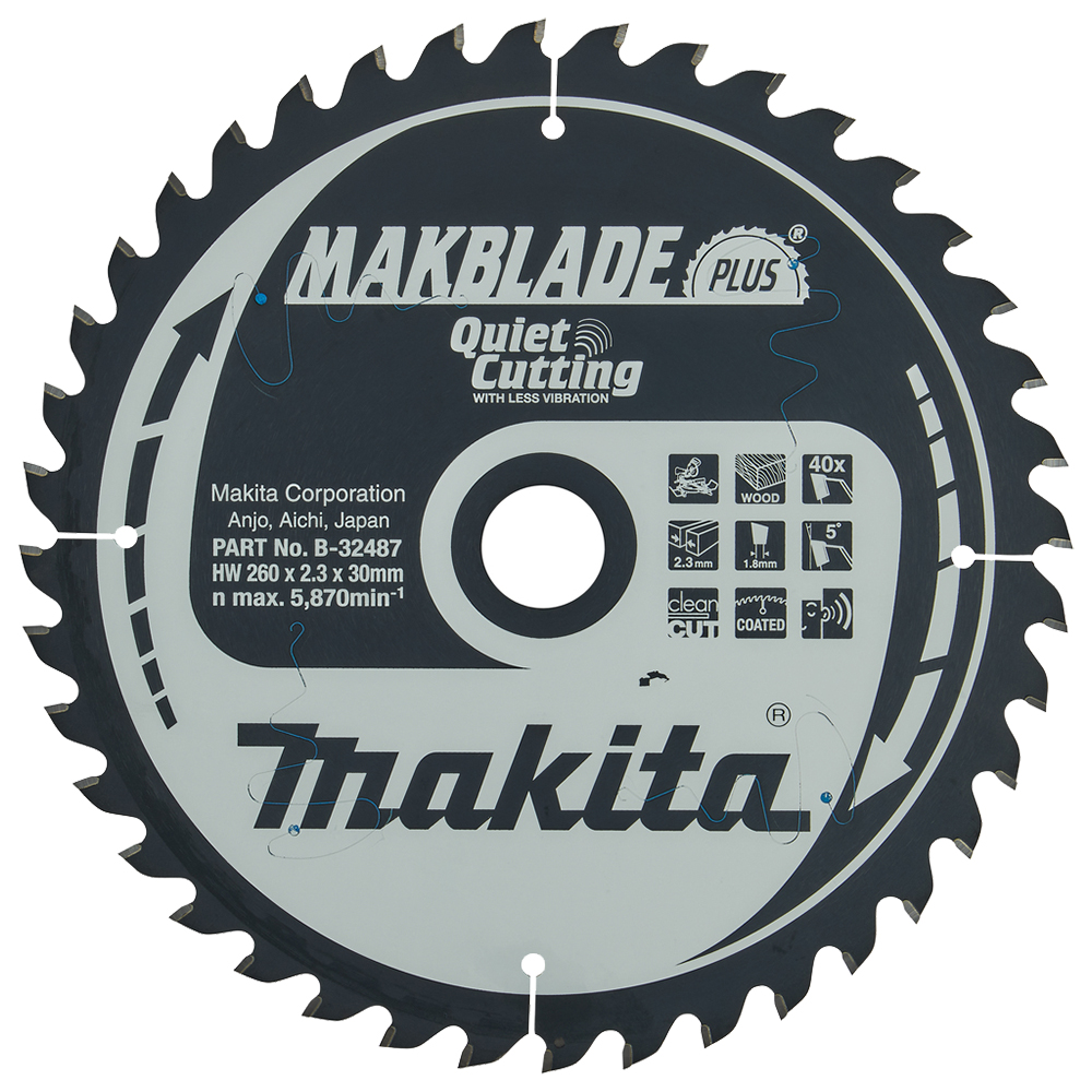 Пиляльний диск по деревині MAKBlade PLUS 260x30 мм 40T Makita (B-32487)