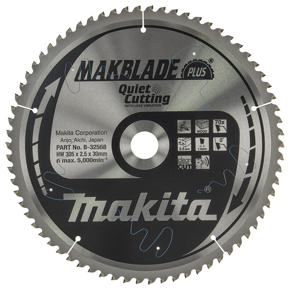 Пиляльний диск по деревині MAKBlade PLUS 305x30 мм 70T Makita (B-32568) Пиляльний диск по деревині MAKBlade PLUS 305x30 мм 70T Makita (B-32568)