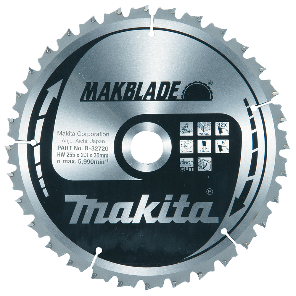 Диск пильний по деревині MAKBlade 255x30 32T Makita (B-32720)