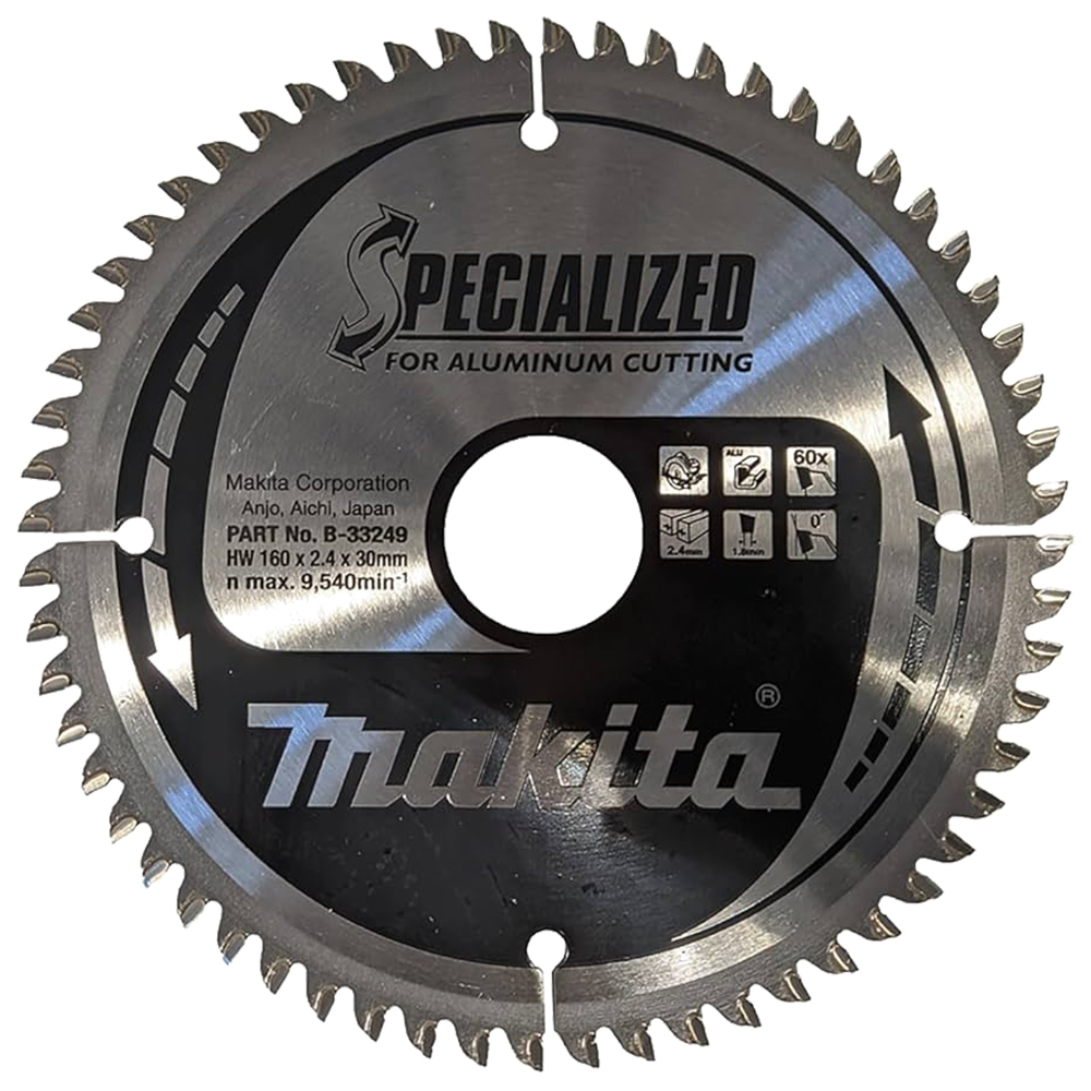 Пиляльний диск SPECIALIZED 160x30 мм 60T, алюміній Makita (B-33249)
