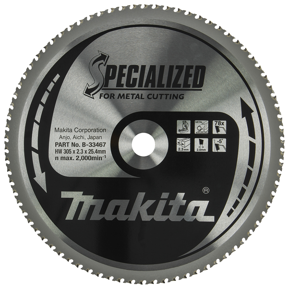 Пиляльний диск SPECIALIZED: сталь Makita 305 мм 25,4 78 зубів (B-33467) підходить для LC1230N Пиляльний диск SPECIALIZED: сталь Makita 305 мм 25,4 78 зубів (B-33467) підходить для LC1230N