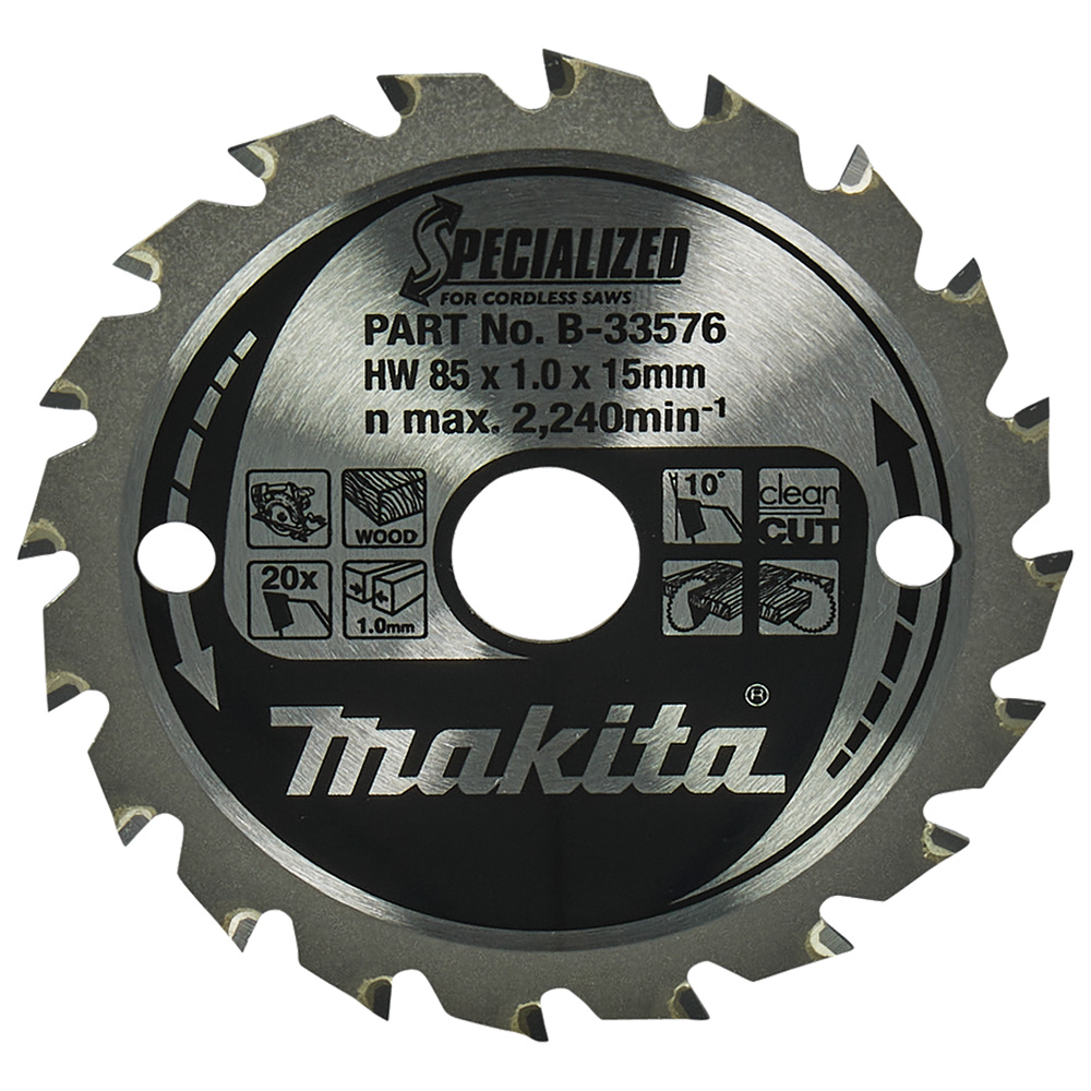 Диск пиляльний SPECIALIZED: дерево Makita 85 мм 20 зубів (B-33576) Диск пиляльний SPECIALIZED: дерево Makita 85 мм 20 зубів (B-33576)