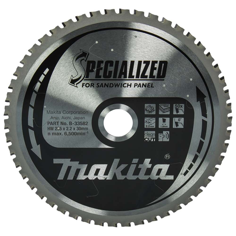 Пиляльний диск Makita SPECIALIZED: сендвіч-панель, сталь, поліуретан 235х30 мм 50Т (B-33582) Пиляльний диск Makita SPECIALIZED: сендвіч-панель, сталь, поліуретан 235х30 мм 50Т (B-33582)