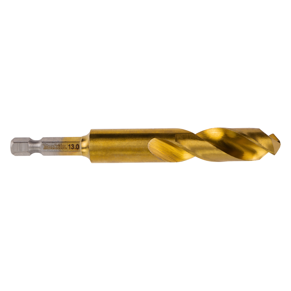 Свердло HSS-TiN по металу 13x102 мм Makita 1/4'' для уд. гвинтокрутів (B-51079) Свердло HSS-TiN по металу 13x102 мм Makita 1/4'' для уд. гвинтокрутів (B-51079)