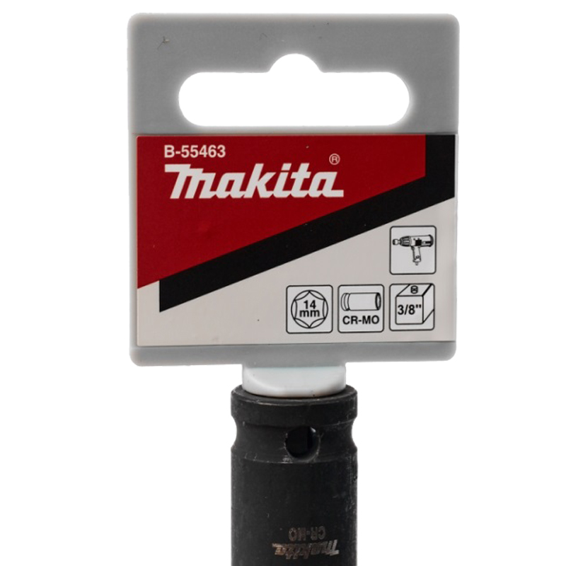 Ударна головка подовжена Cr-Mo 3/8 13х63 мм Makita (B-55463) Ударна головка подовжена Cr-Mo 3/8 13х63 мм Makita (B-55463)