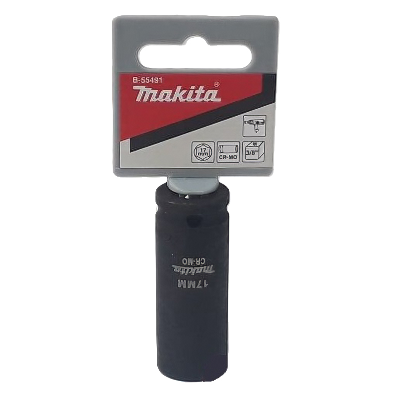 Ударна головка подовжена Cr-Mo 3/8 17х63 мм Makita (B-55491) Ударна головка подовжена Cr-Mo 3/8 17х63 мм Makita (B-55491)