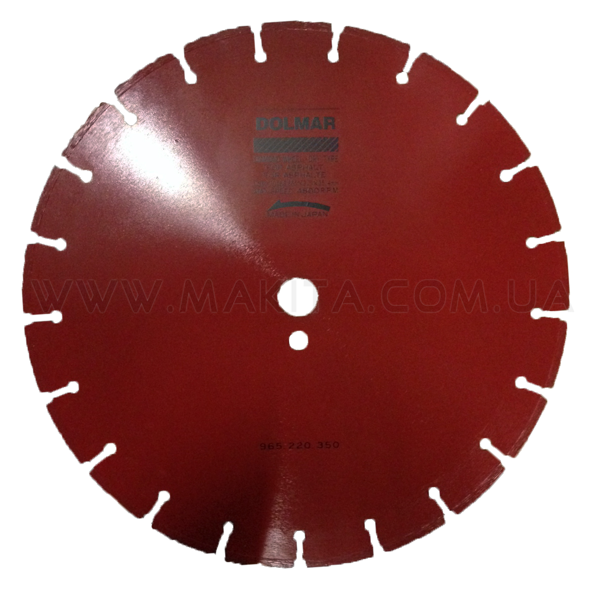 Алмазний диск 355 мм DOLMAR для асфальту сухий різ (B-70166)