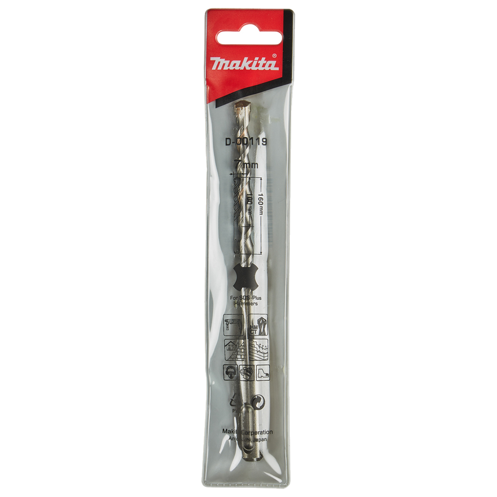 Бур SDS-Plus Standard 7x160 мм Makita (D-00119) Бур SDS-Plus Standard 7x160 мм Makita (D-00119)