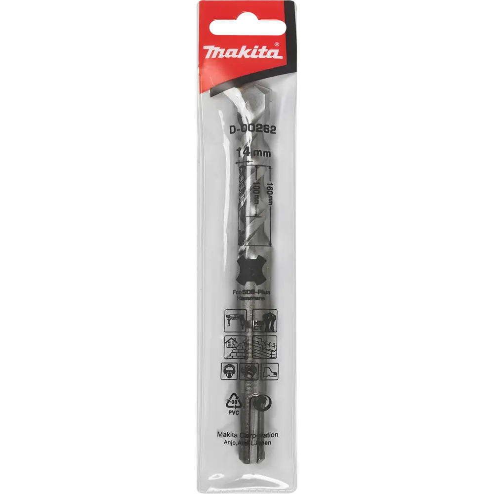 Бур SDS-PLUS Standard 14x160 мм Makita (D-00262)