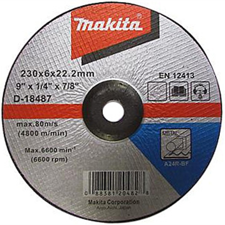 Шліфувальний диск по металу 230х6 24R Makita (D-18487)