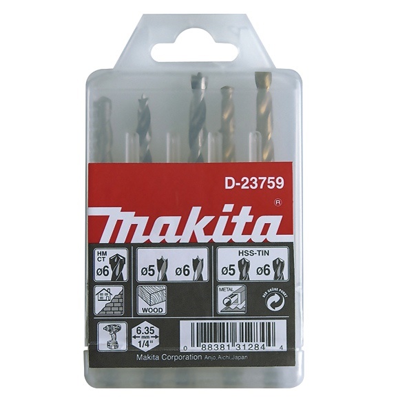 Комбинированный набор сверл Makita 5 шт (D-23759)