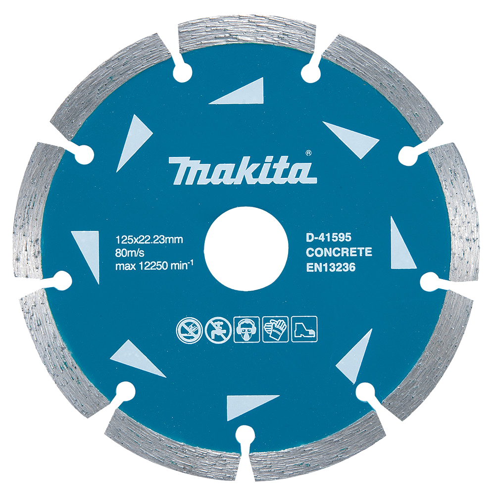 Алмазний диск по бетону сегмент 125х22.23 мм Makita (D-41595) Алмазний диск по бетону сегмент 125х22.23 мм Makita (D-41595)