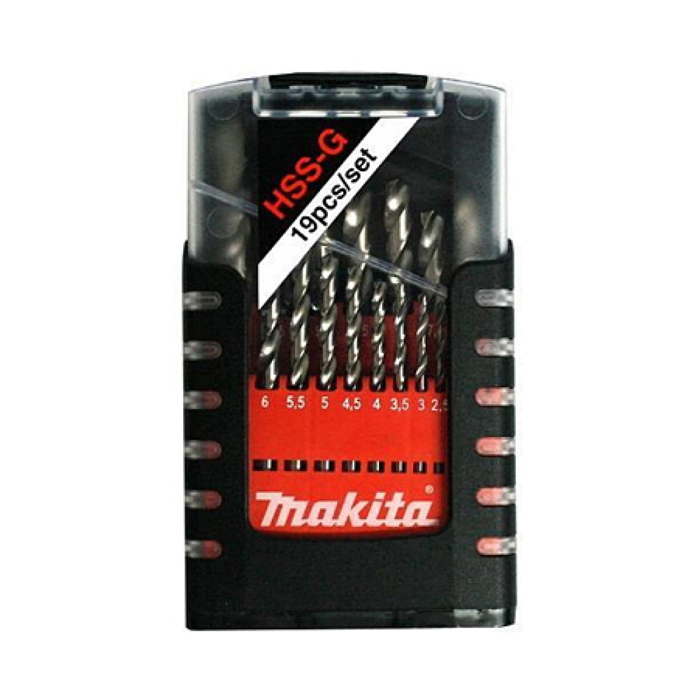 Набір свердел HSS по металу 1-10 мм (19 шт.) Makita (D-50740)