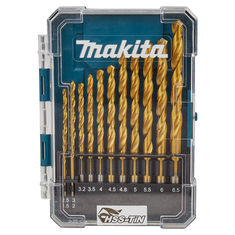 Набір свердел по металу HSS-TIN Makita 13 шт (D-72855) Набір свердел по металу HSS-TIN Makita 13 шт (D-72855)