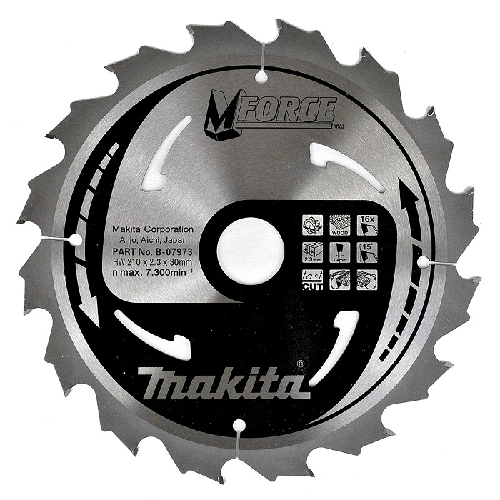 Пильный диск Makita MForce 210 мм 16 зубьев (B-07973)