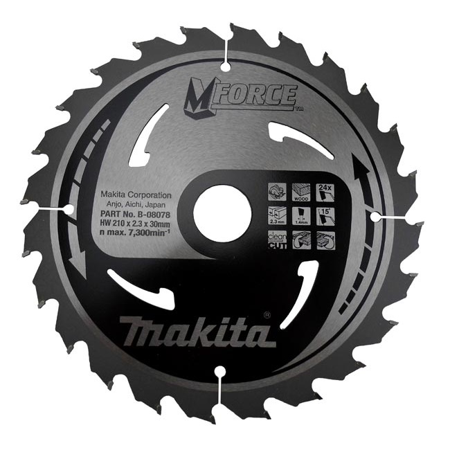 Пильный диск Makita MForce 210 мм 24 зуба (B-08078)