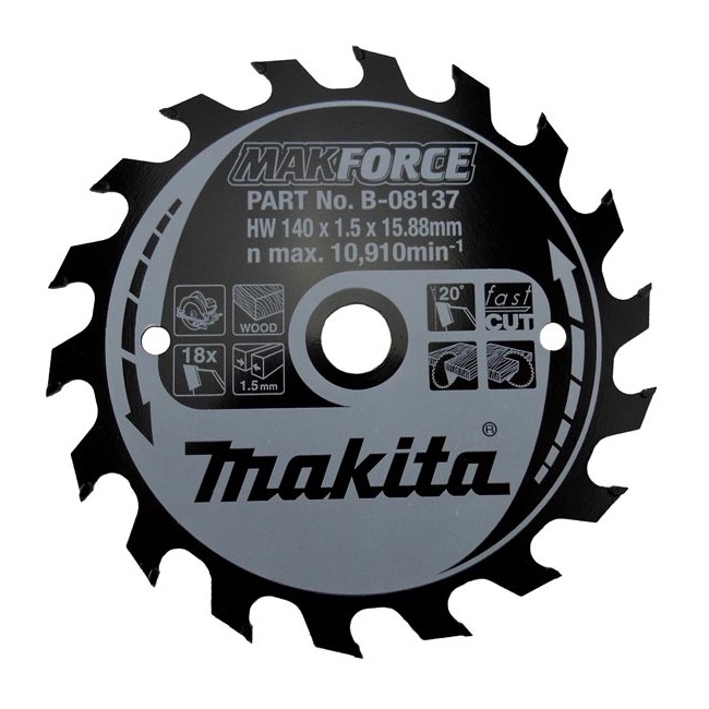 Пильный диск Makita MAKForce 140 мм 12 зубьев (B-08137)