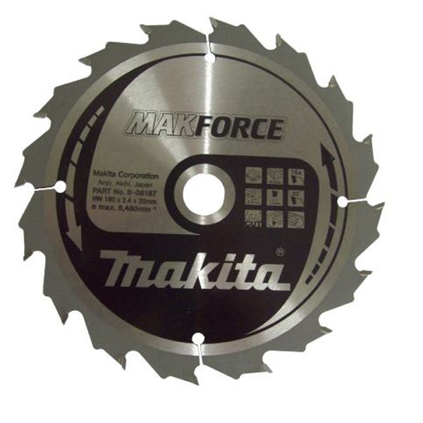 Пильный диск Makita MAKForce 180 мм 16 зубьев (B-08187)