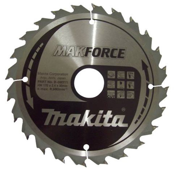 Пильный диск Makita MAKForce 170 мм 24 зуба (B-08311)