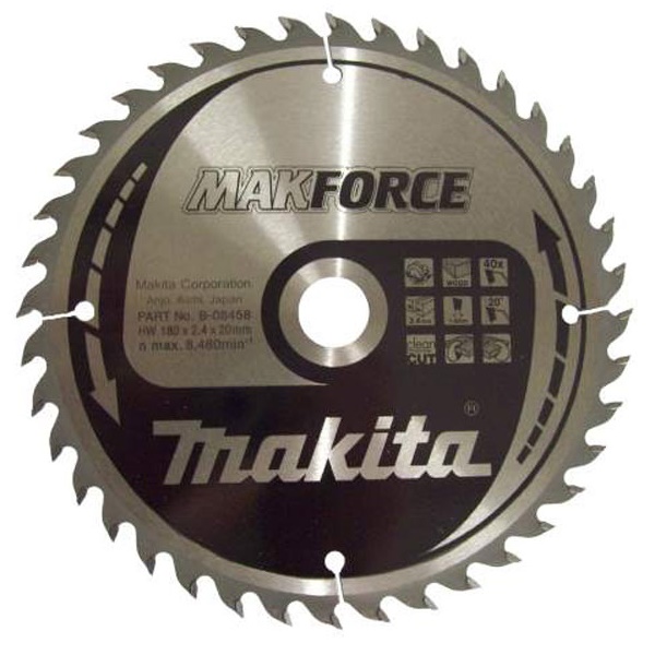 Пильный диск Makita MAKForce 180 мм 40 зубьев (B-08458)