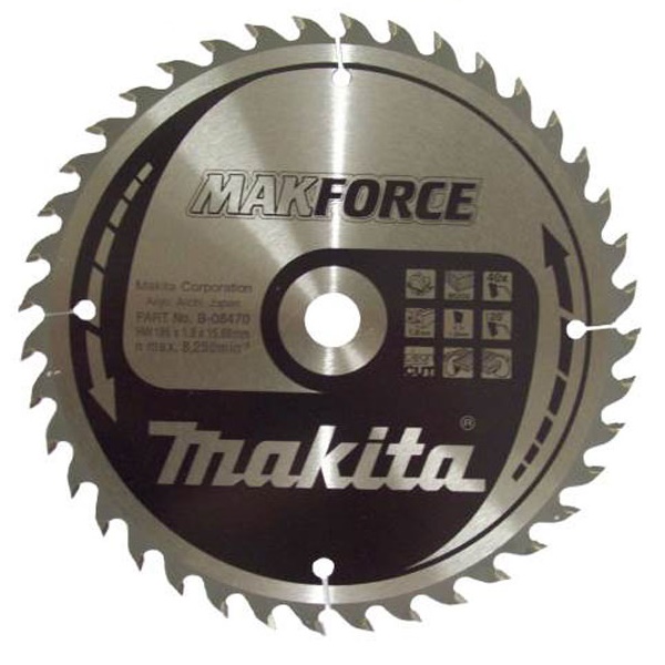 Пильный диск Makita MAKForce 185 мм 40 зубьев (B-08470)