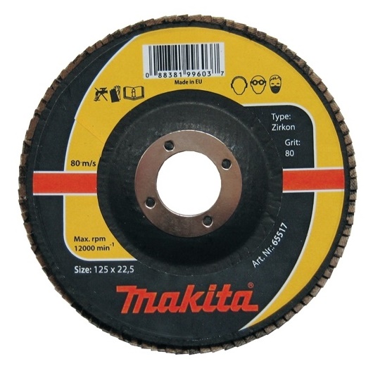 Лепестковый диск для нержавейки цирконий Makita 115 мм (P-65458)