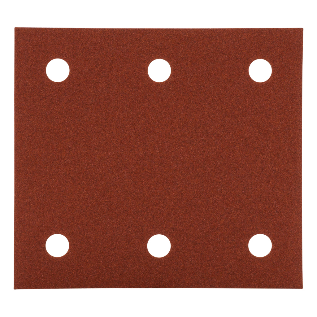 Набор шлифовальной бумаги 114х102 мм К180 6 отверстий (50 шт.) (P-42472)