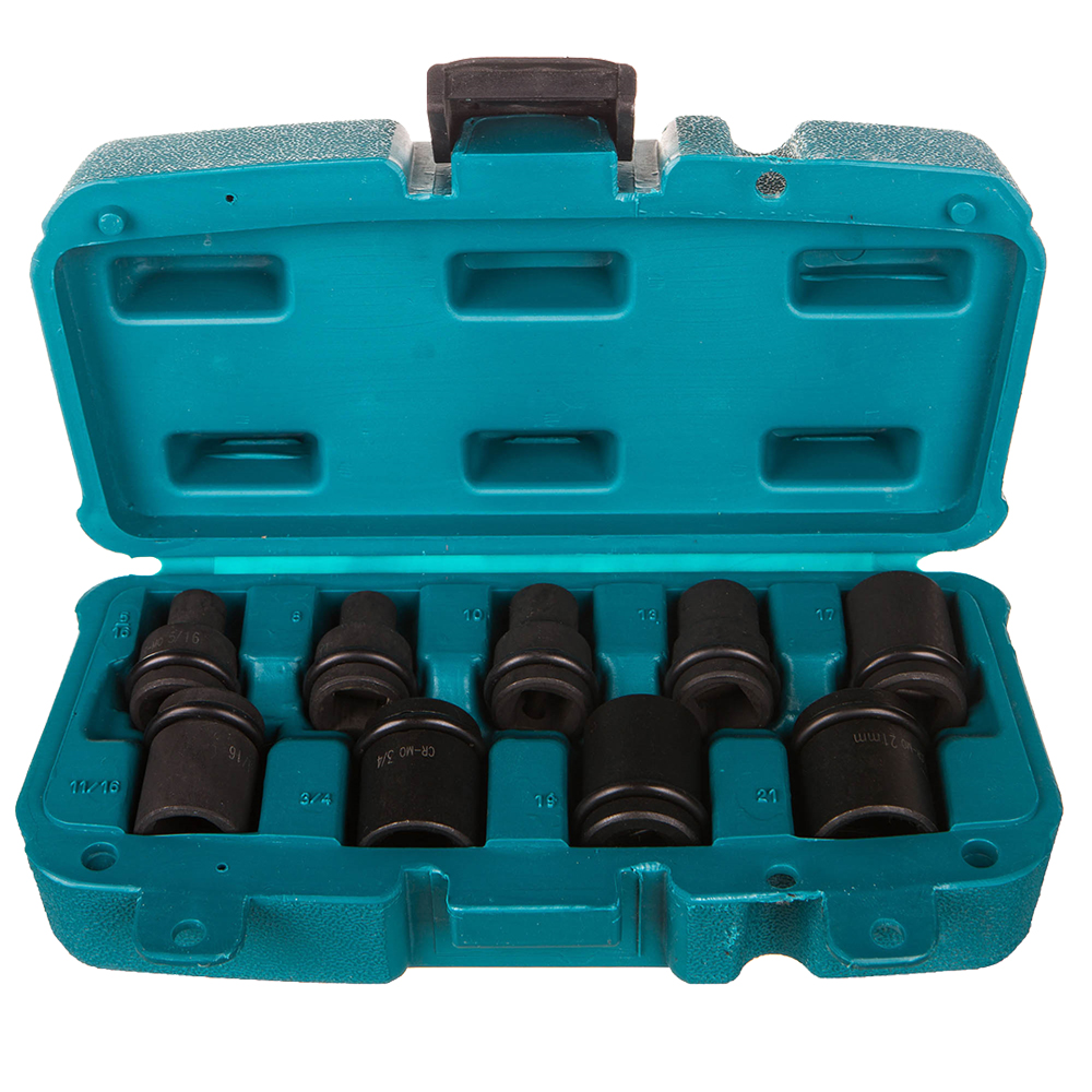 Набір ударних головок 1/2'' Makita 9 шт. (P-46953) Набір ударних головок 1/2'' Makita 9 шт. (P-46953)